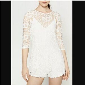NWT Zara White Lace Romper